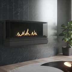 Emberglo Wall Art Gas Fireplace Lifestyle