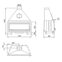 Londres Built-in Fireplace