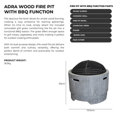 Adra Wood Fire Pit