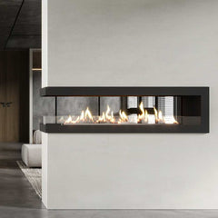 Canto Three, Flueless Gas Fireplace, Black