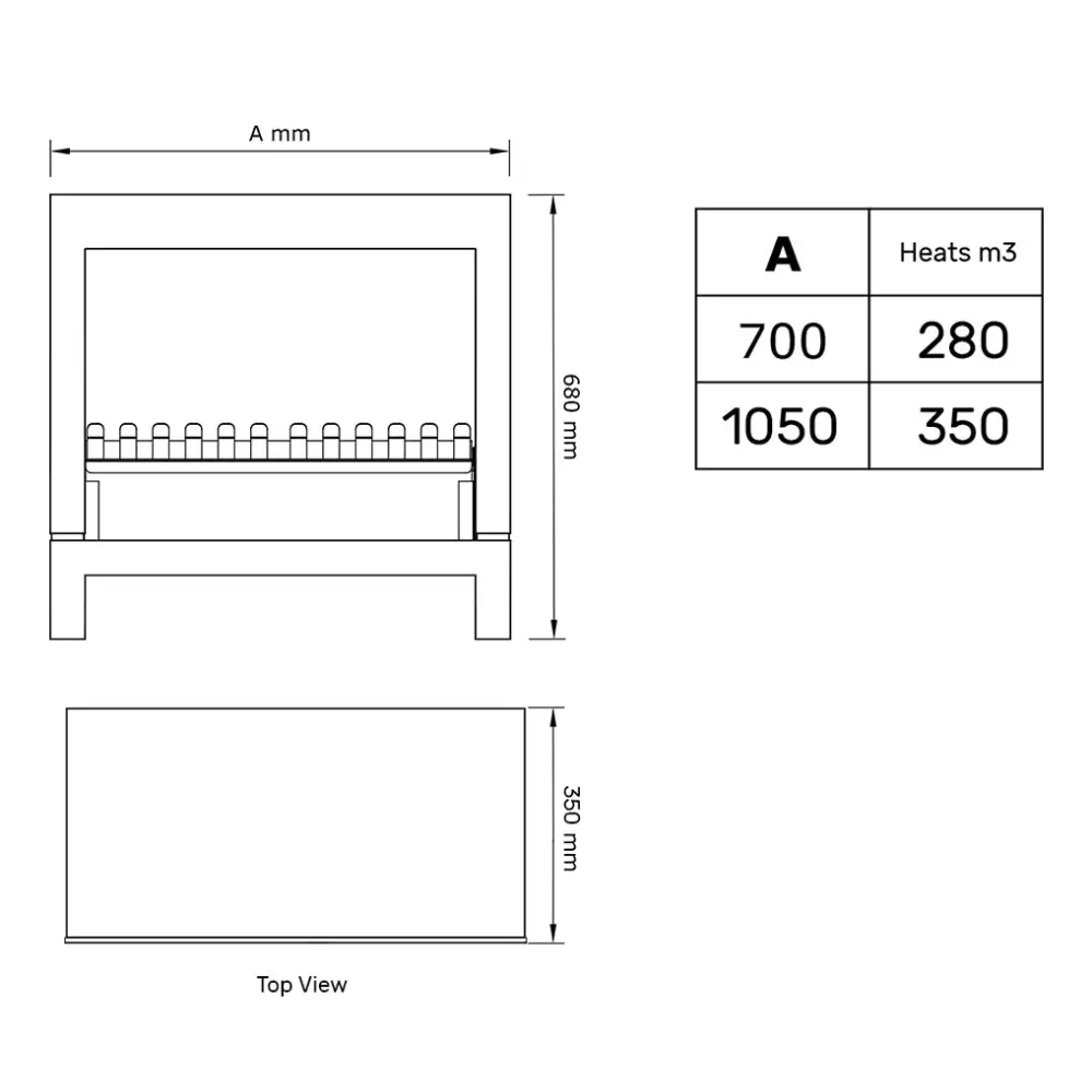 Baiona Flueless Gas Fireplace - Gas Fireplace